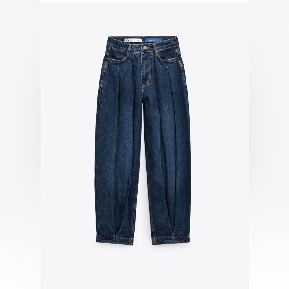 Zara Dark denim balloon jeans